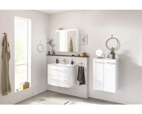 Wastafelmeubel FACKELMANN Verona BxHxD 79,4 x 57,5 x 45,5 cm Frontkleur wit hoogglans 73103