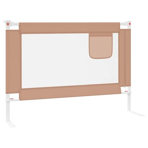 vidaXL Sengehest småbarn gråbrun 90x25 cm stoff