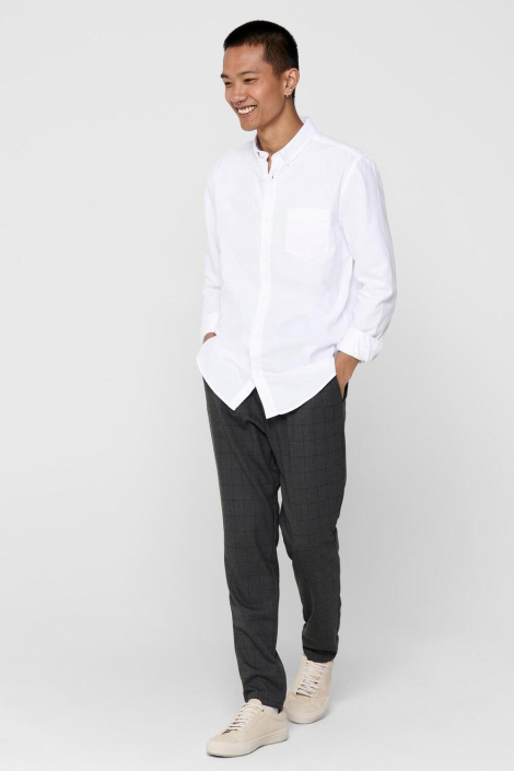 Only & Sons witte heren overhemd