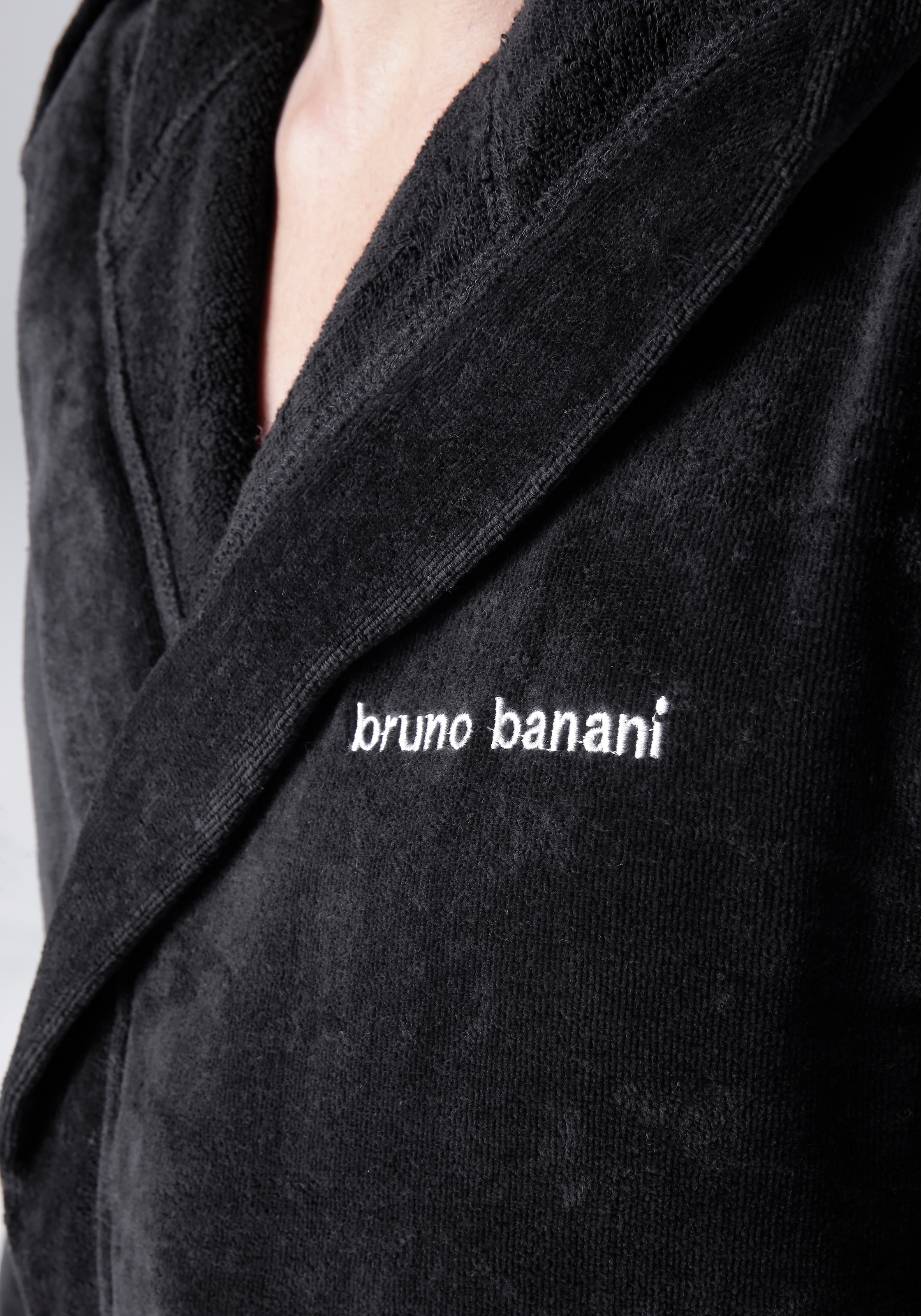 Bruno Banani Unisex-Bademantel »Daniel, ideal für Sauna & Spa, Hotelbademantel, Morgenmantel«, 1 Stk. Damen & Herren Bademantel, lang, mit Taschen, S-5XL