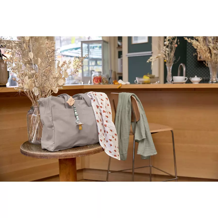 LÄSSIG Wickeltasche Green Label Cotton Essential Bag taupe