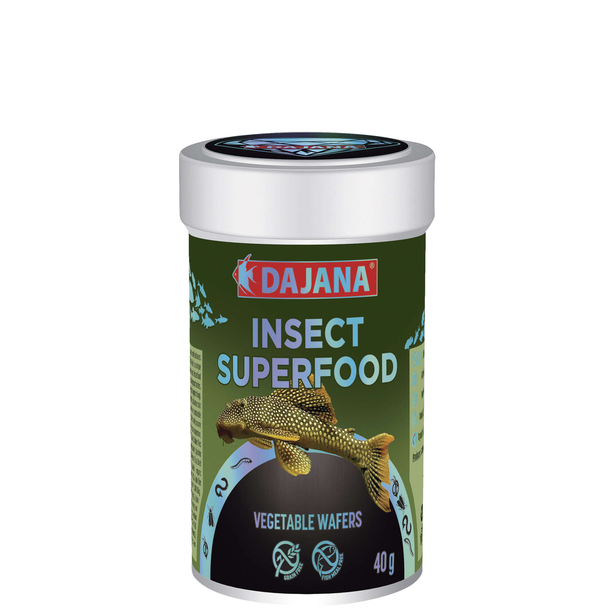 Comprimidos vegetais INSECT SUPERFOOD para peixes de fundo, 100 ml