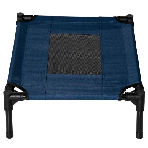 Cama elevada azul para cães PawHut