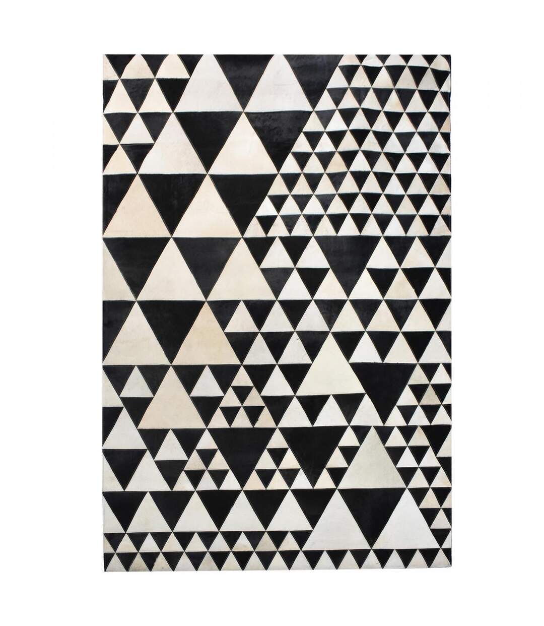 Tapis salon TRIBLACK en peau de bête Fait main