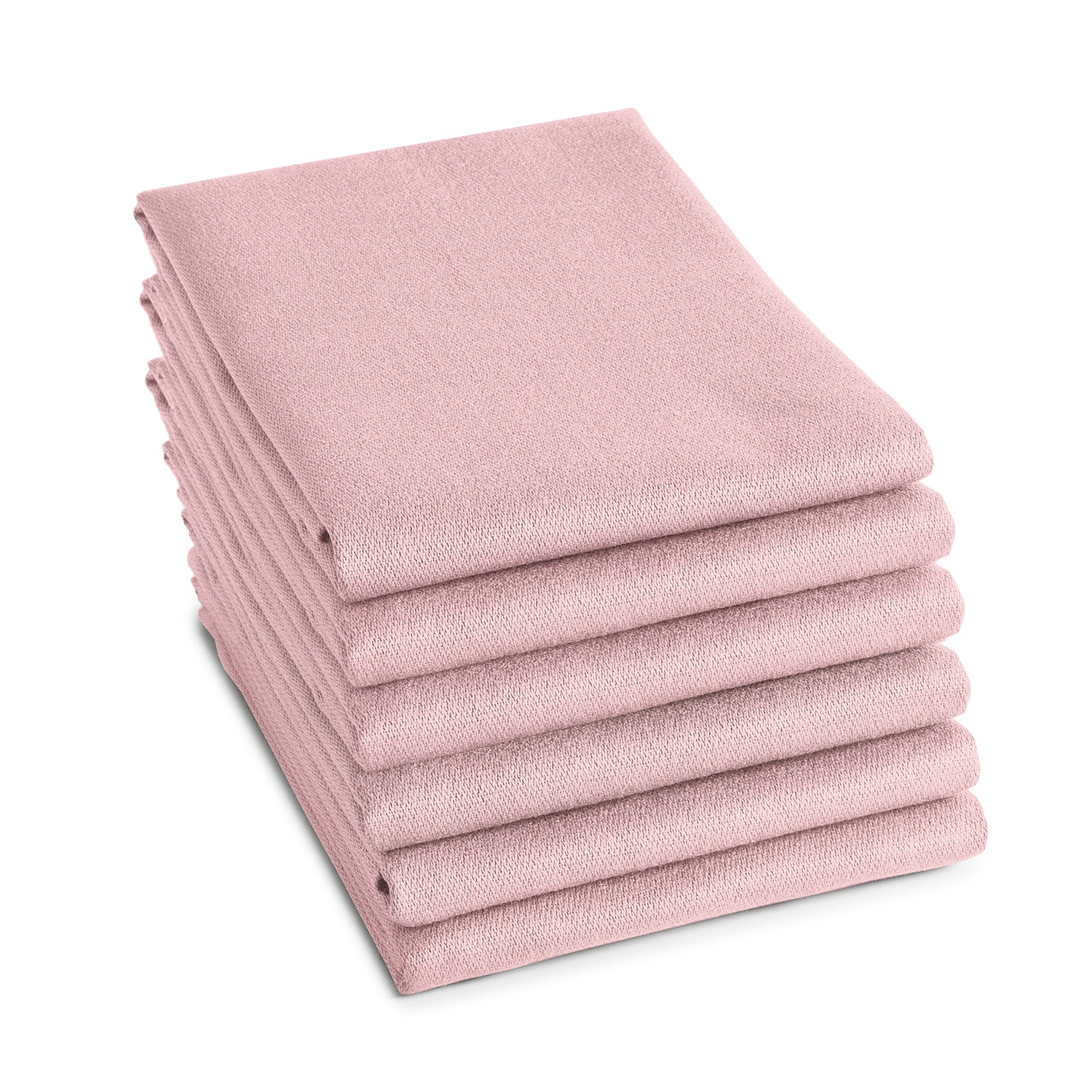 DDDDD theedoek Logo - 60x65 cm - pastel pink - 6 stuks