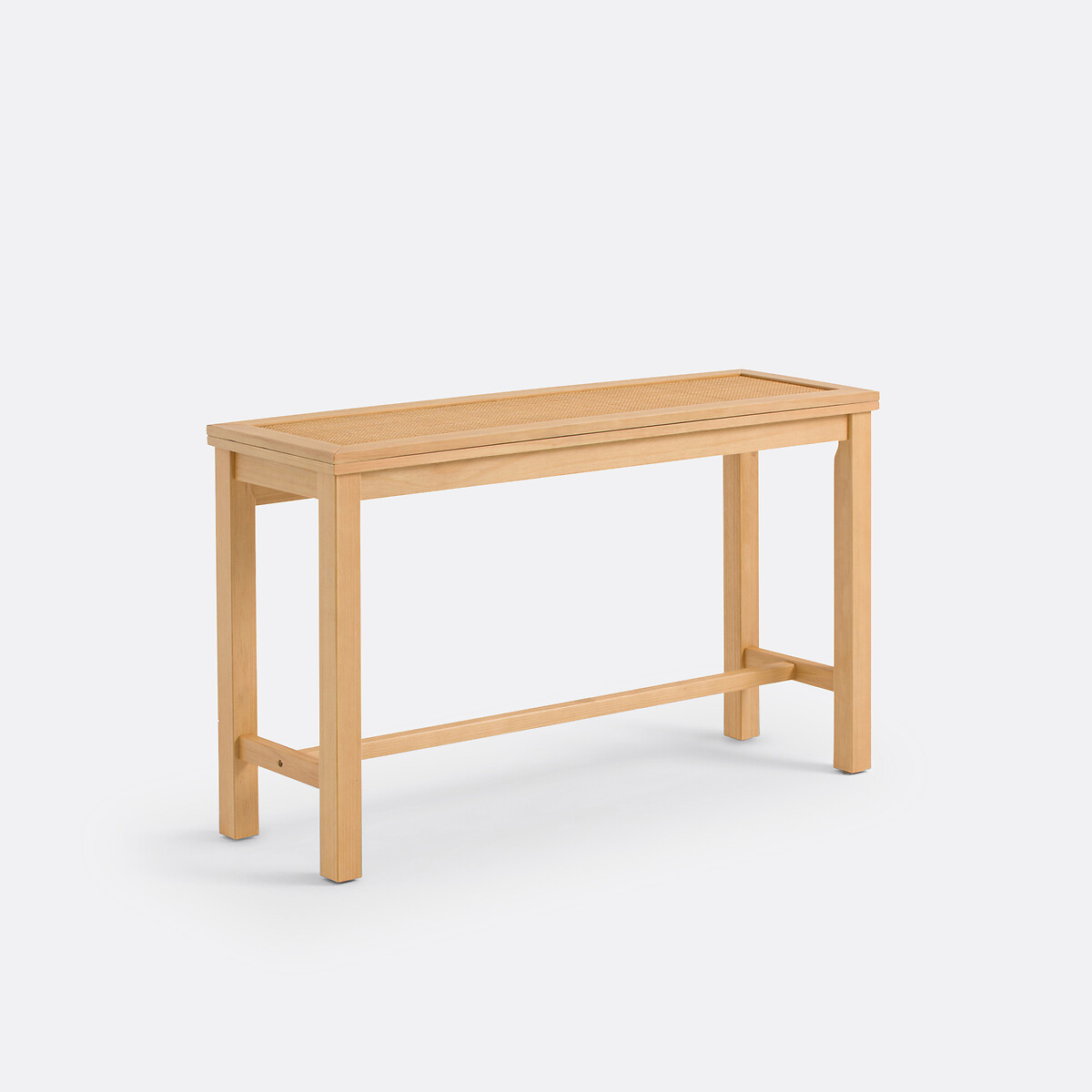 LA REDOUTE INTERIEURS<br>Mesa consola em pinho e rattan, Gabin