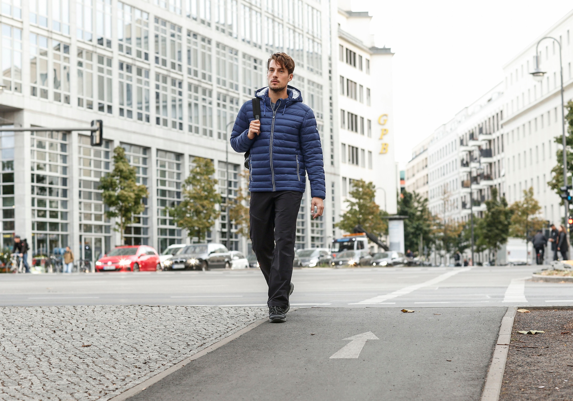 Polarino Steppjacke mit Kapuze Atmungsaktiv, winddicht, wasserabweisend