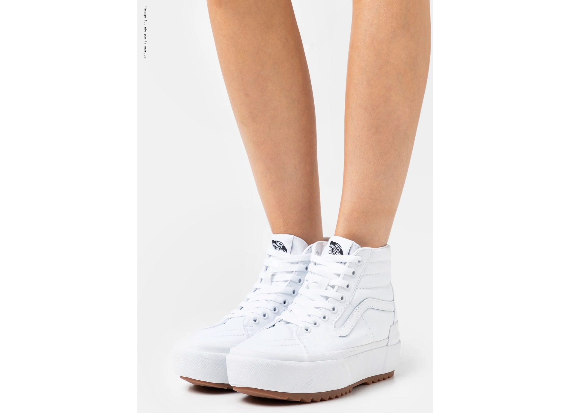 Ua sk8 hi stacked blanc