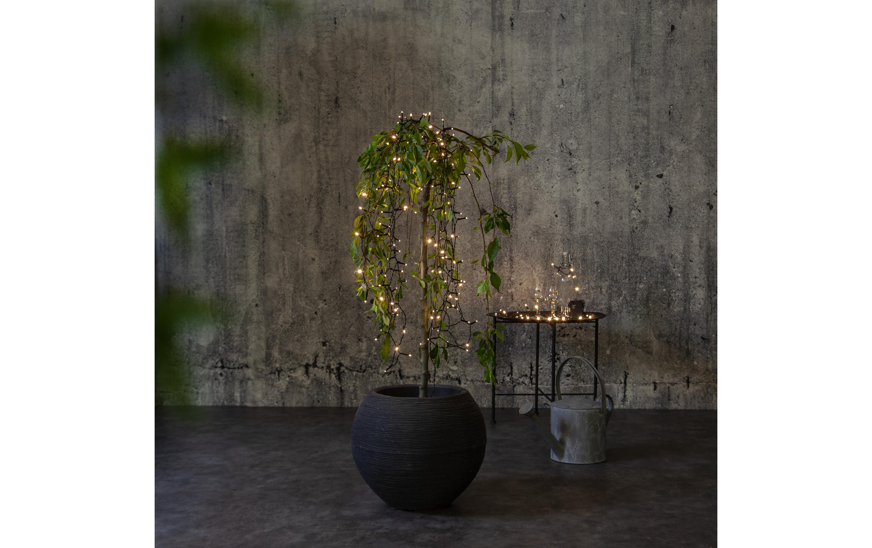 LED-Lichterkette Akku, 40 LED, 280 cm, OutdoorLichterkette mit Batterien