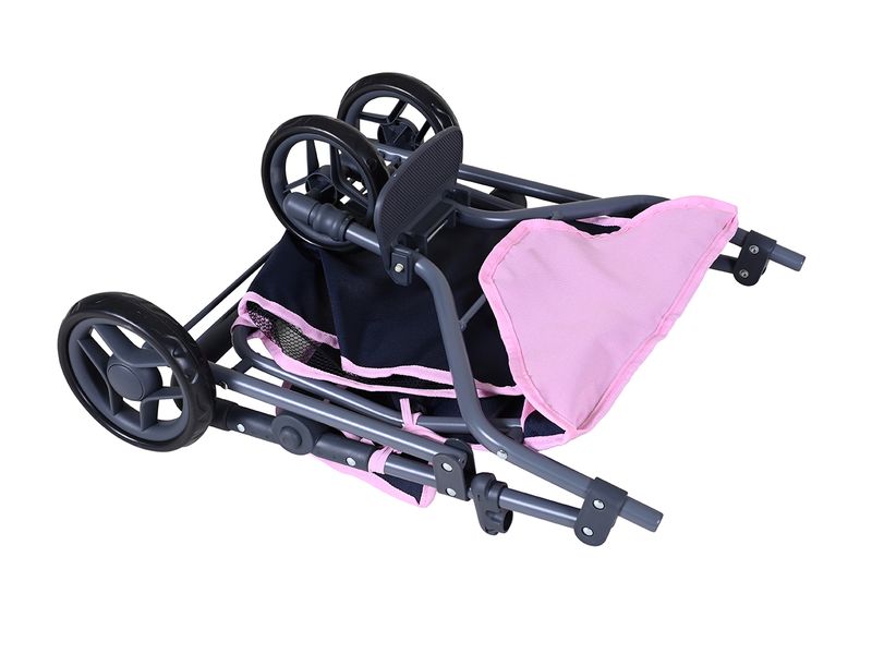 Knorrtoys Zwillingspuppenwagen Star Dark Pink Puppenbuggy Duo