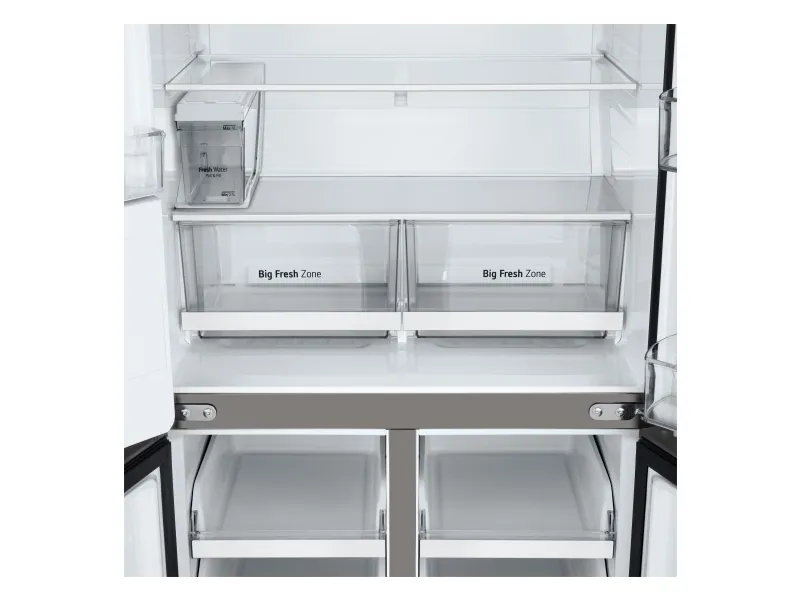 LG GML861PYPE - Køleskab/fryser - frans dør-bundfryser med vanddispenser, isdispenser - Wi-Fi - bredde: 83.5 cm - dybde: 73 cm - højde: 178.7 cm - 506 liter - Klasse E - prime-sølv