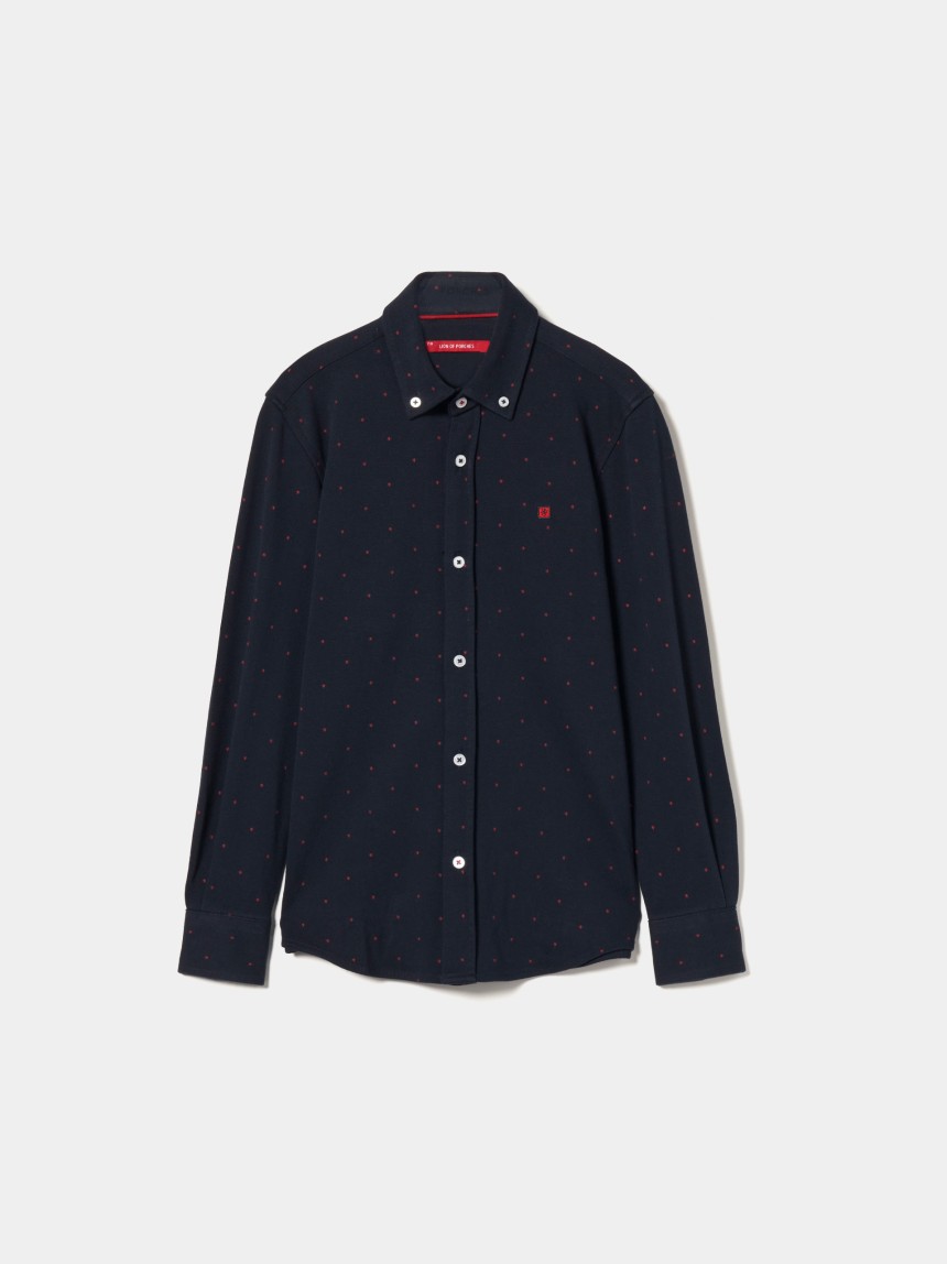 Camisa slim fit com leões