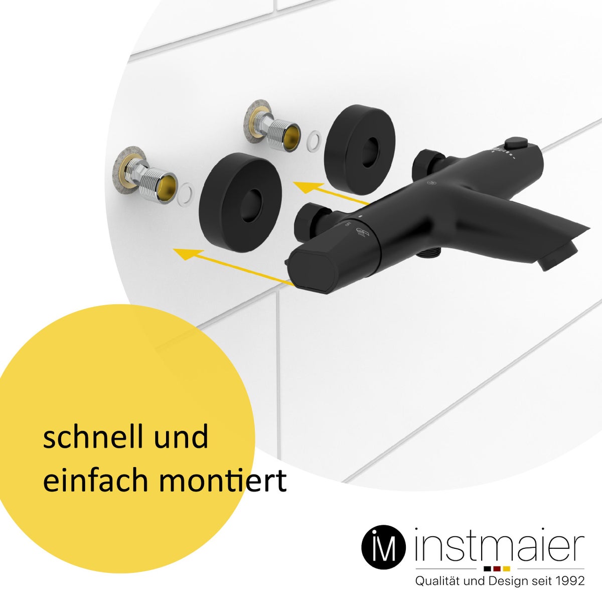 Instmaier badthermostaat T2, zwart