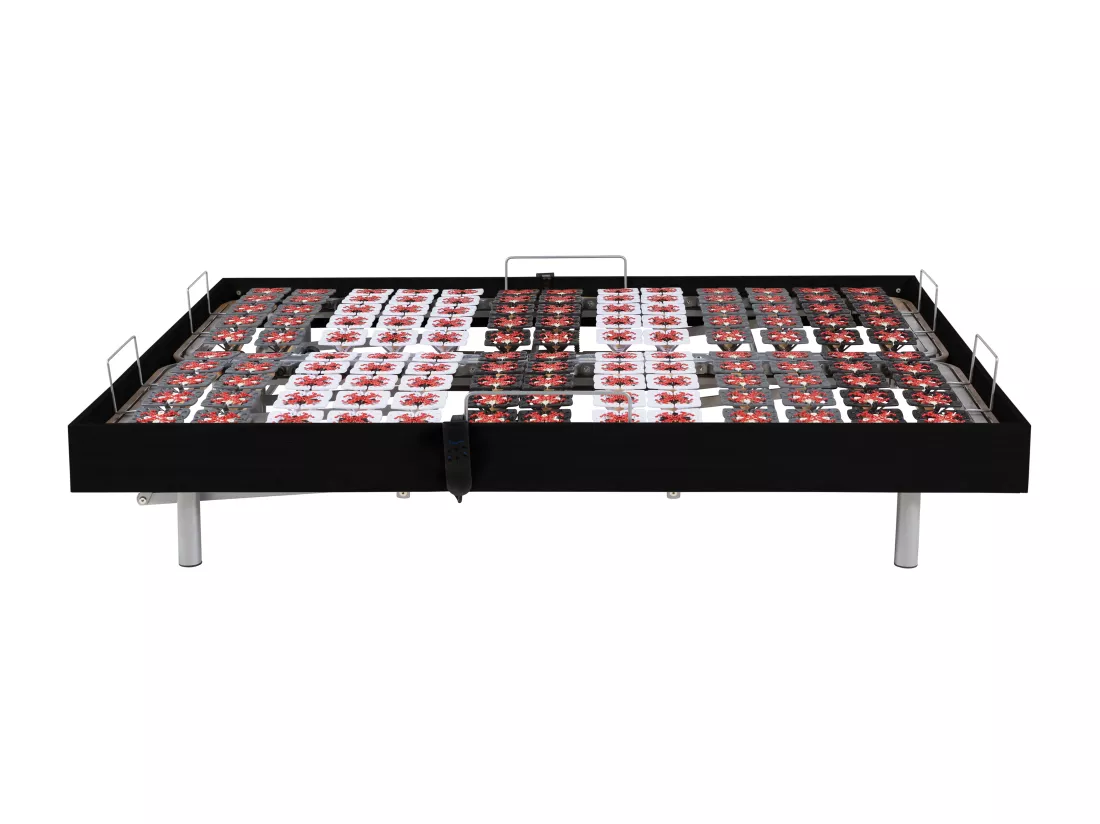 Sommier électrique de relaxation déco 2x78 plots - 2 x 90 x 200 cm - Noir - NAFURI de YSMÉE