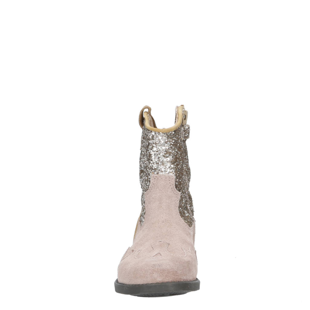 Clic! suède cowboylaarzen roze