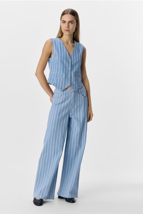 Object blauwe dames broek