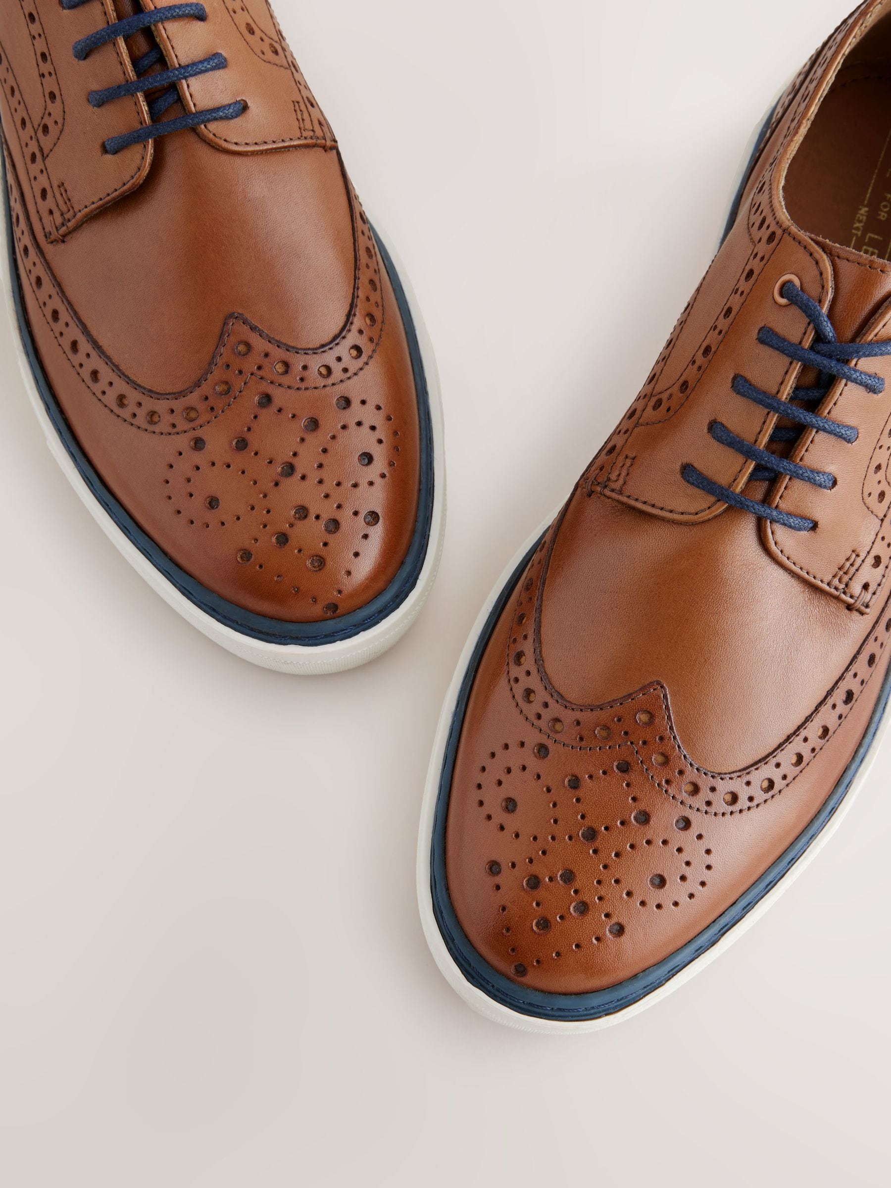Lichtbruin - Brogues met cupsole