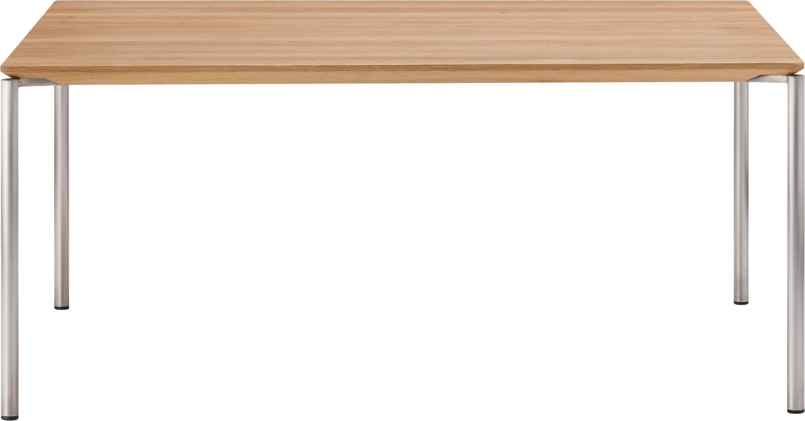 BAO Salontisch - Eiche massiv / Edelstahl / B: 90.0 cm x T: 90.0 cm x H: 40.0 cm