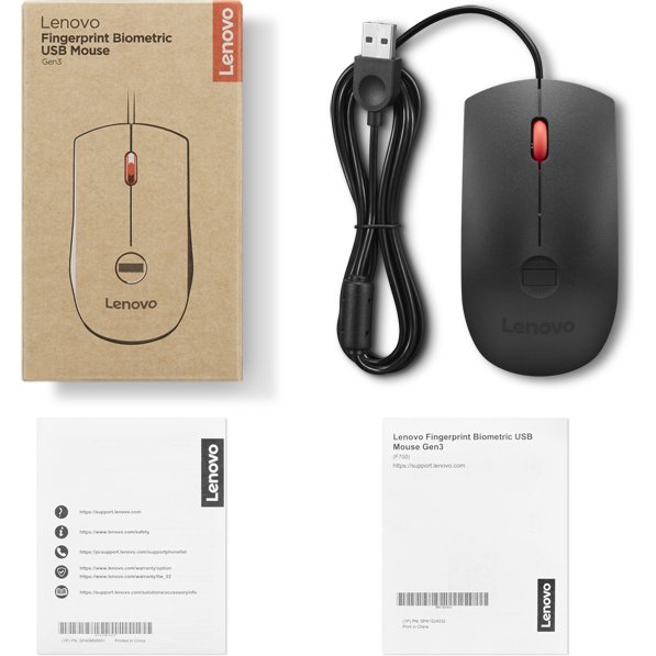 Lenovo 4Y51S24029 souris Bureau Ambidextre USB Type-A Optique 2000 DPI