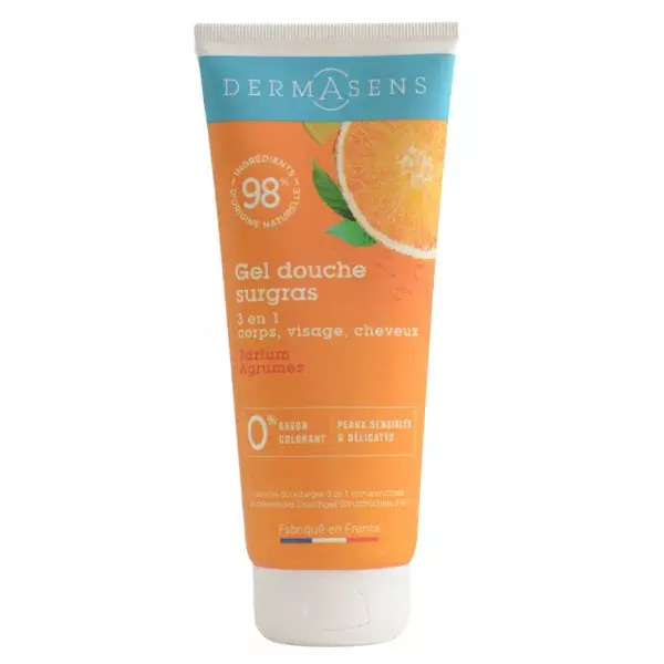 Dermasens Gel Douche Surgras Corps Visage Cheveux Agrumes 200ml