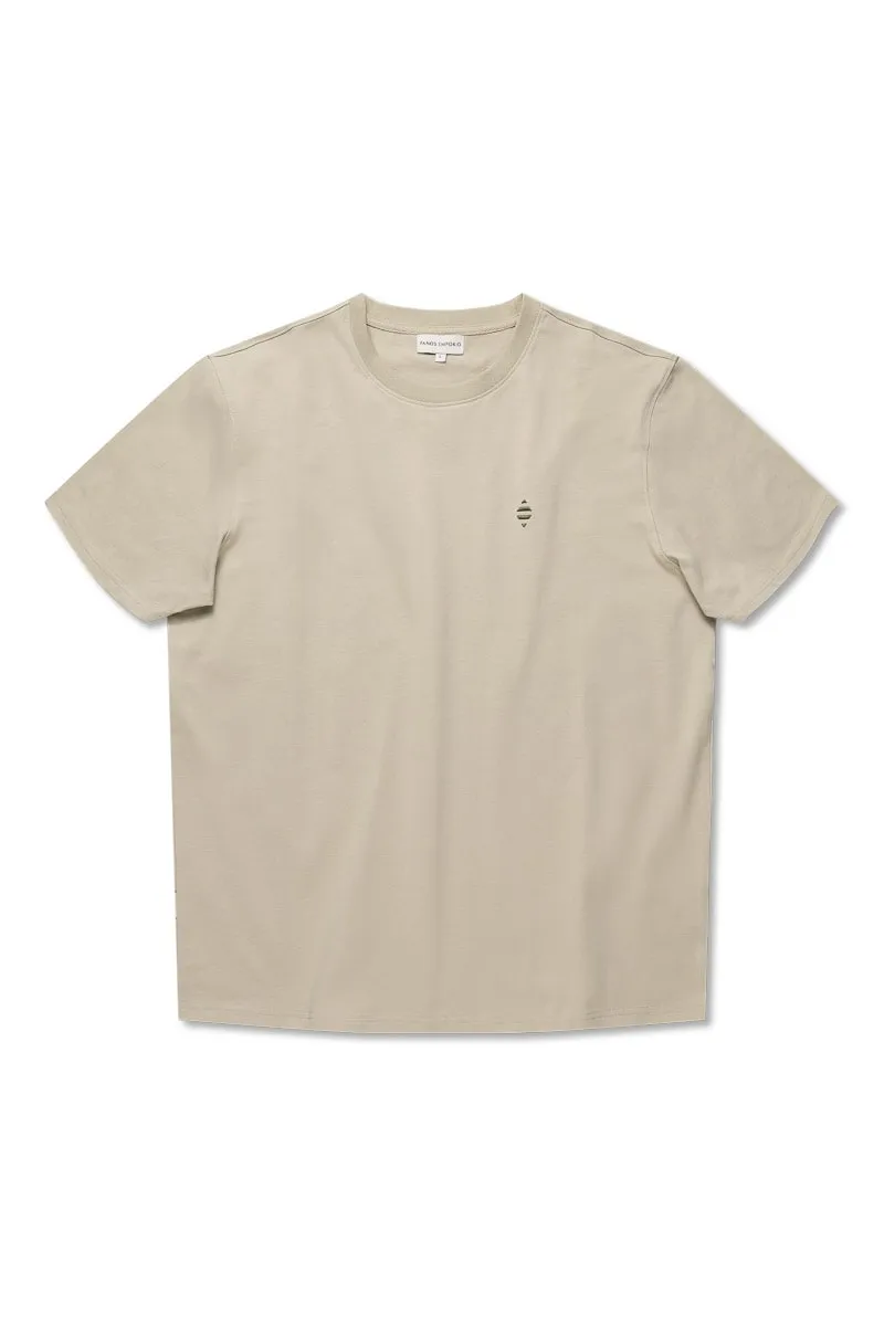Panos Emporio PE ELEMENT TEE ORGANIC COTTON Cement
