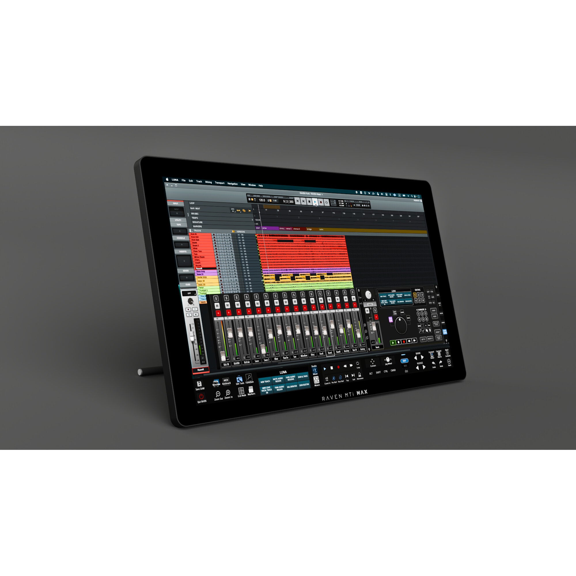 Steven Slate Audio Raven MAX Core Station multitouch DAW controller met meubel