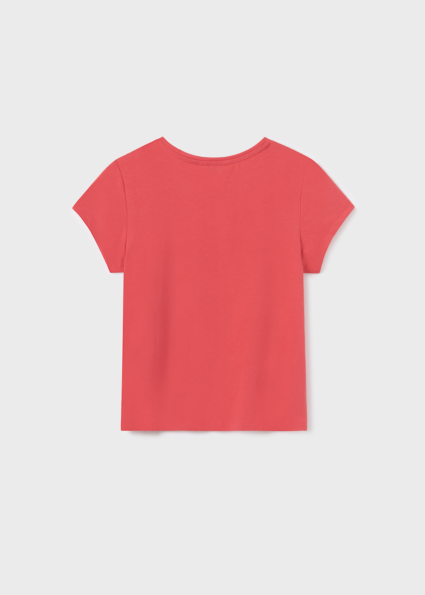 Camiseta de manga curta para meninas, feita de algodão sustentável.