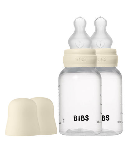 BIBS Babyflasche - 2er-Pack - 150 ml - PP/Silikon - Ivory