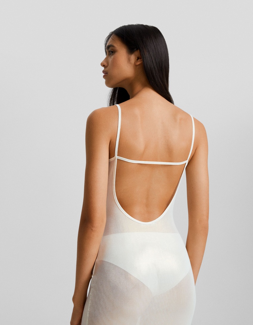 Vestido longo de alças
