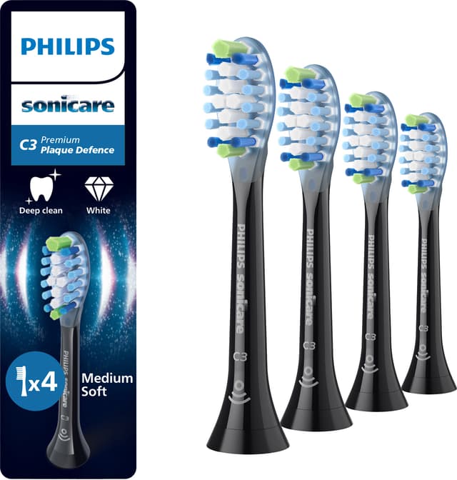 Philips Sonicare C3 premium tandbørstehoved HX9044/88 (sort)