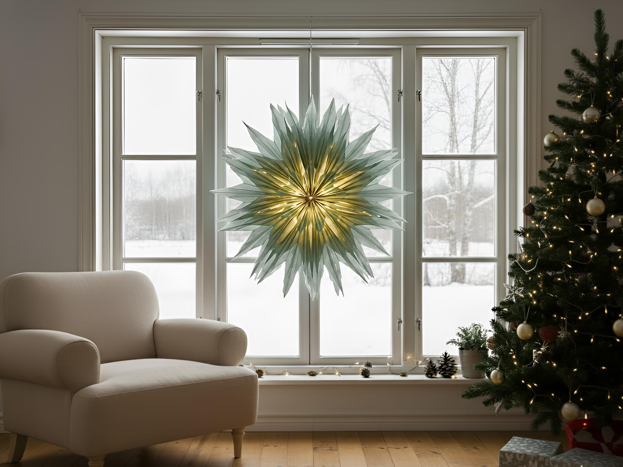 Kerstdecoratie GRONA Ster 96 cm Groen
