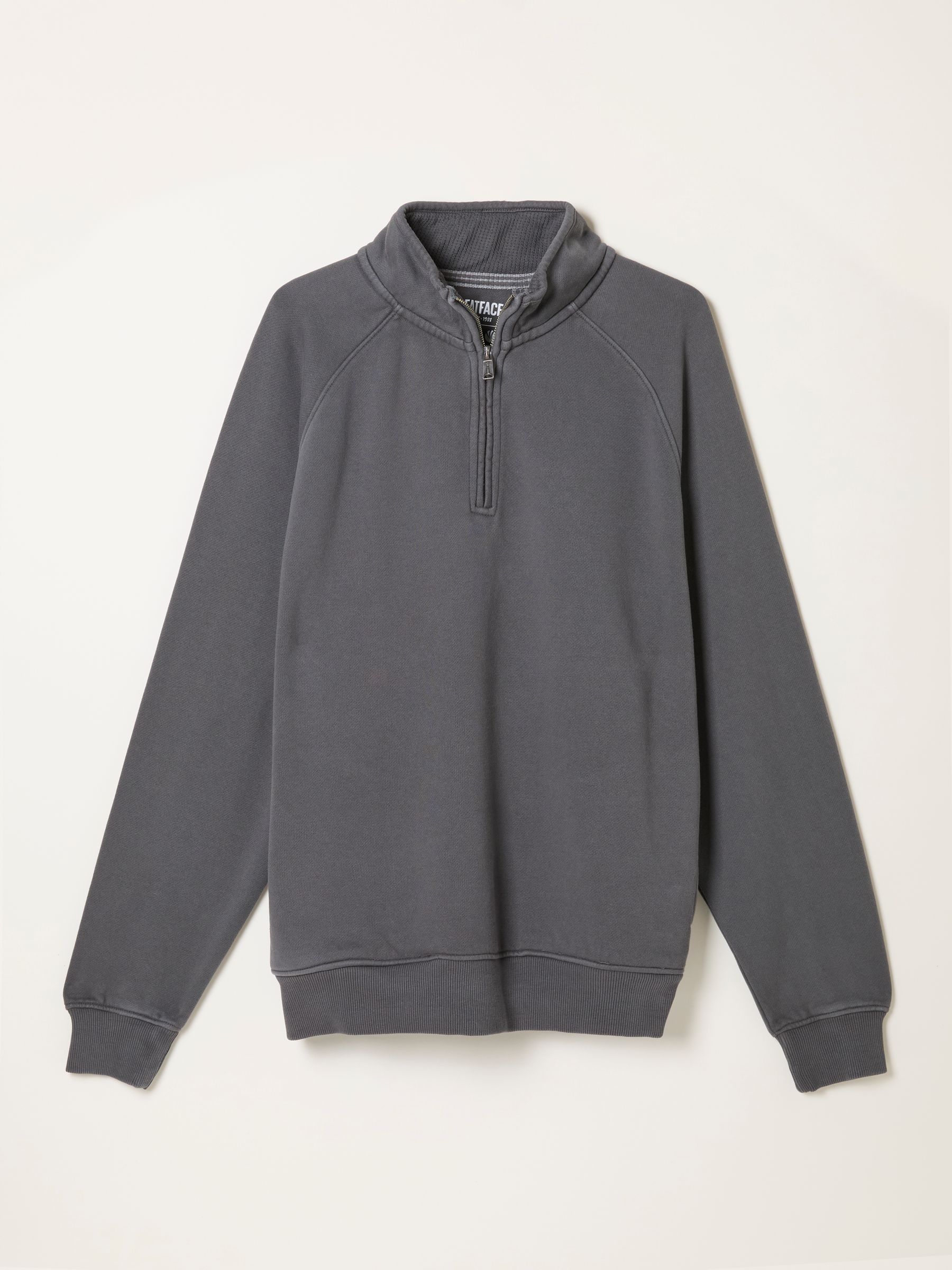 Grijs - FatFace sweater met halfhoge kraag