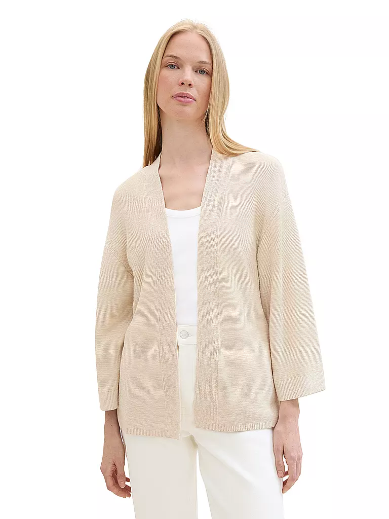 TOM TAILOR Strickjacke  beige