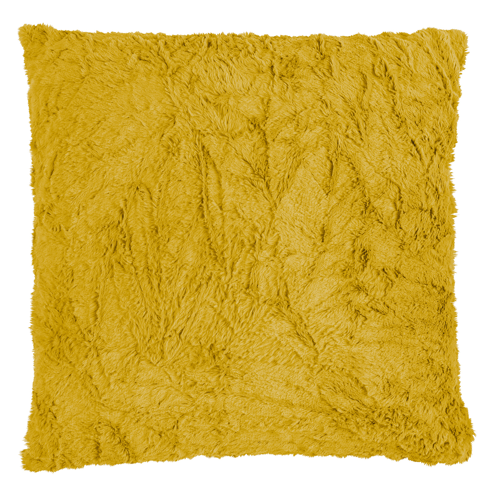 Kissen - curry - Plüsch - 45x45 cm