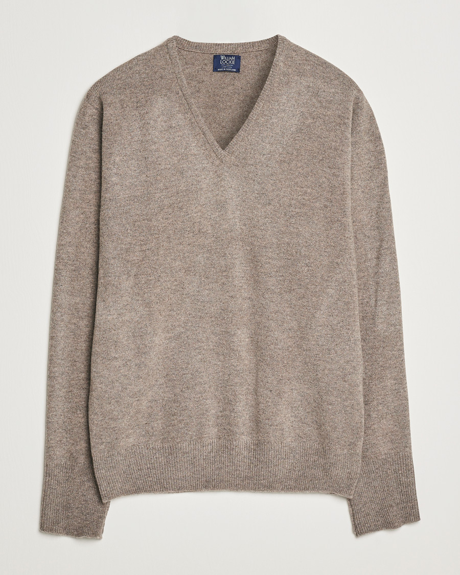 William Lockie Rob Lambswool V-Neck Vole