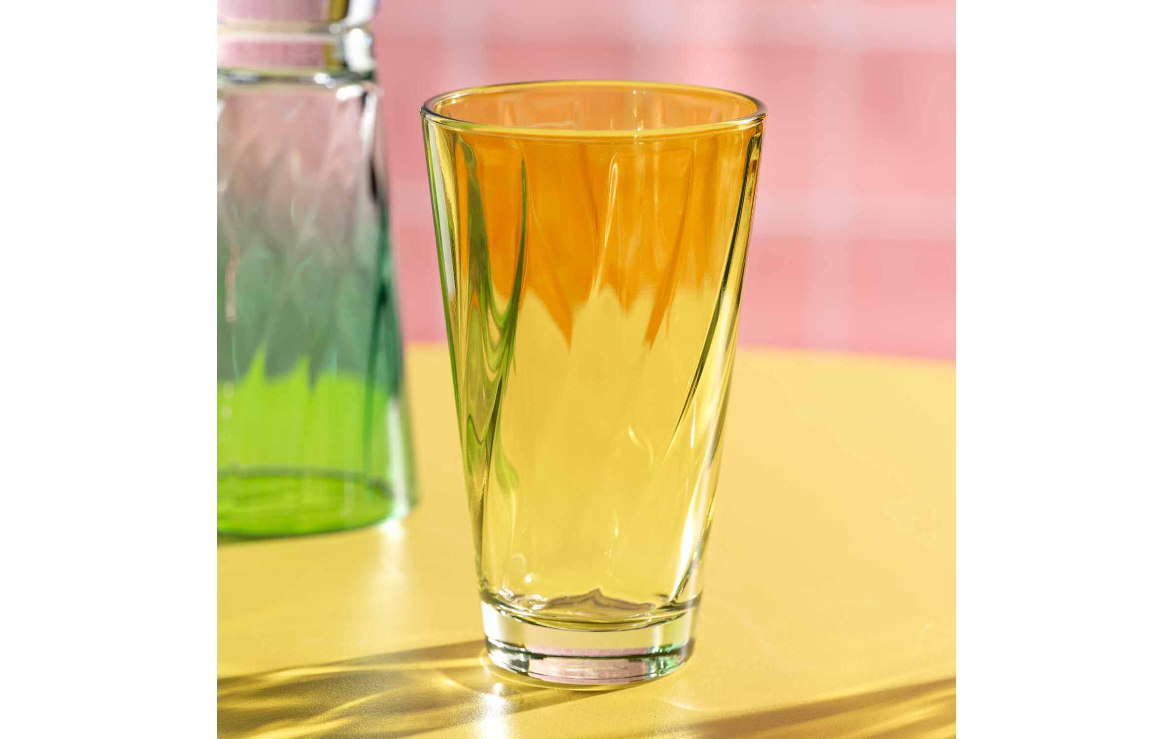 Trinkglas Twist 300 ml, 4 Stück, GelbGetränkegläser-Set