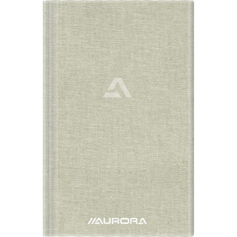 Carnet toile grise 19,5 x 12,5 cm - petits carreaux - 192 pages