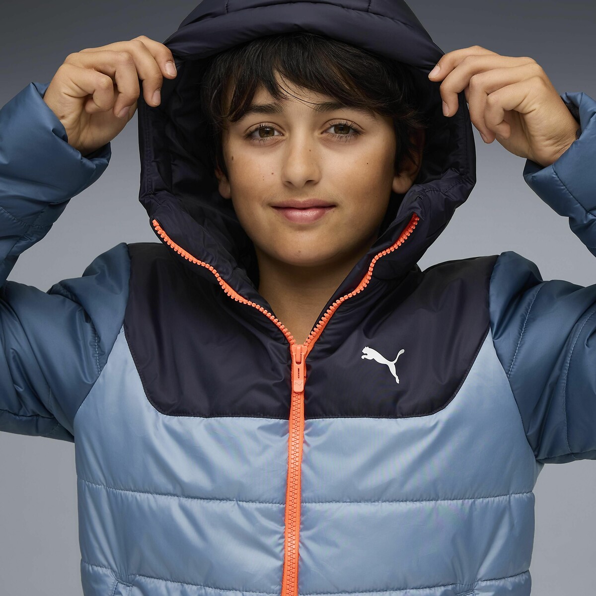 Jaqueta infantil PUMA com blocos de cores
