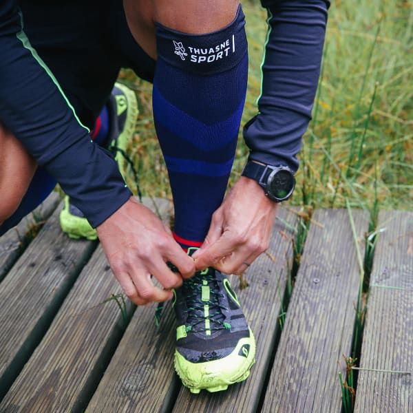 Chaussette compression THUASNE CHAUSSETTES UP ACTIV RUNTRAIL S BLEU NOIR