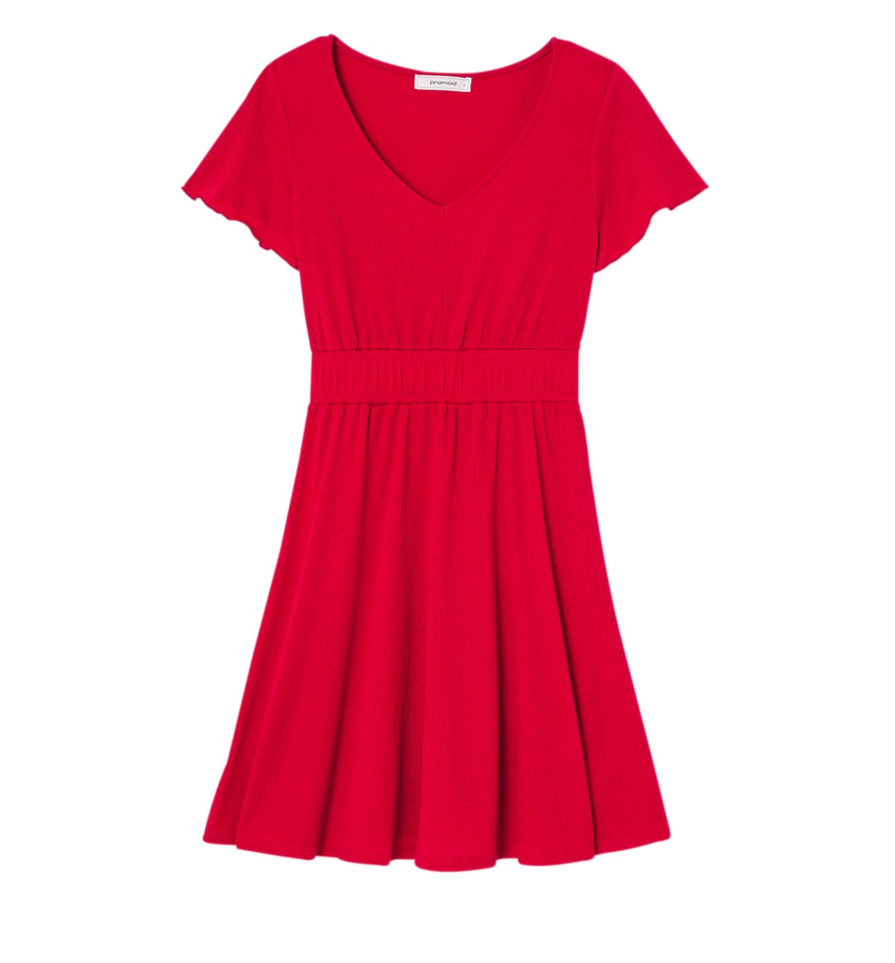 Robe manches courtes Femme - Rouge
