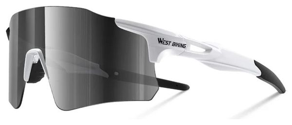 Lunettes de vélo polarisées légères sans monture - blanc