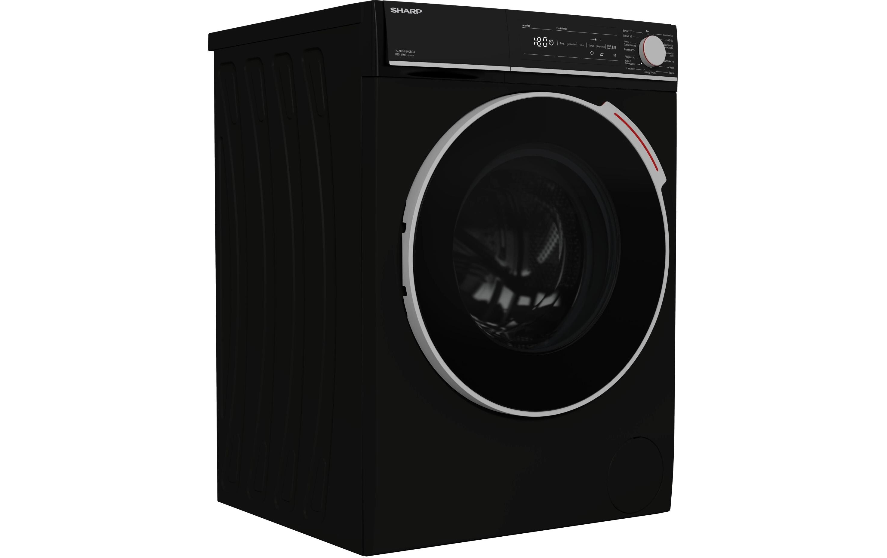 Waschmaschine ES-NFH814CBDA-DE Links<br>Frontloader mit 8 kg Ladekapazität