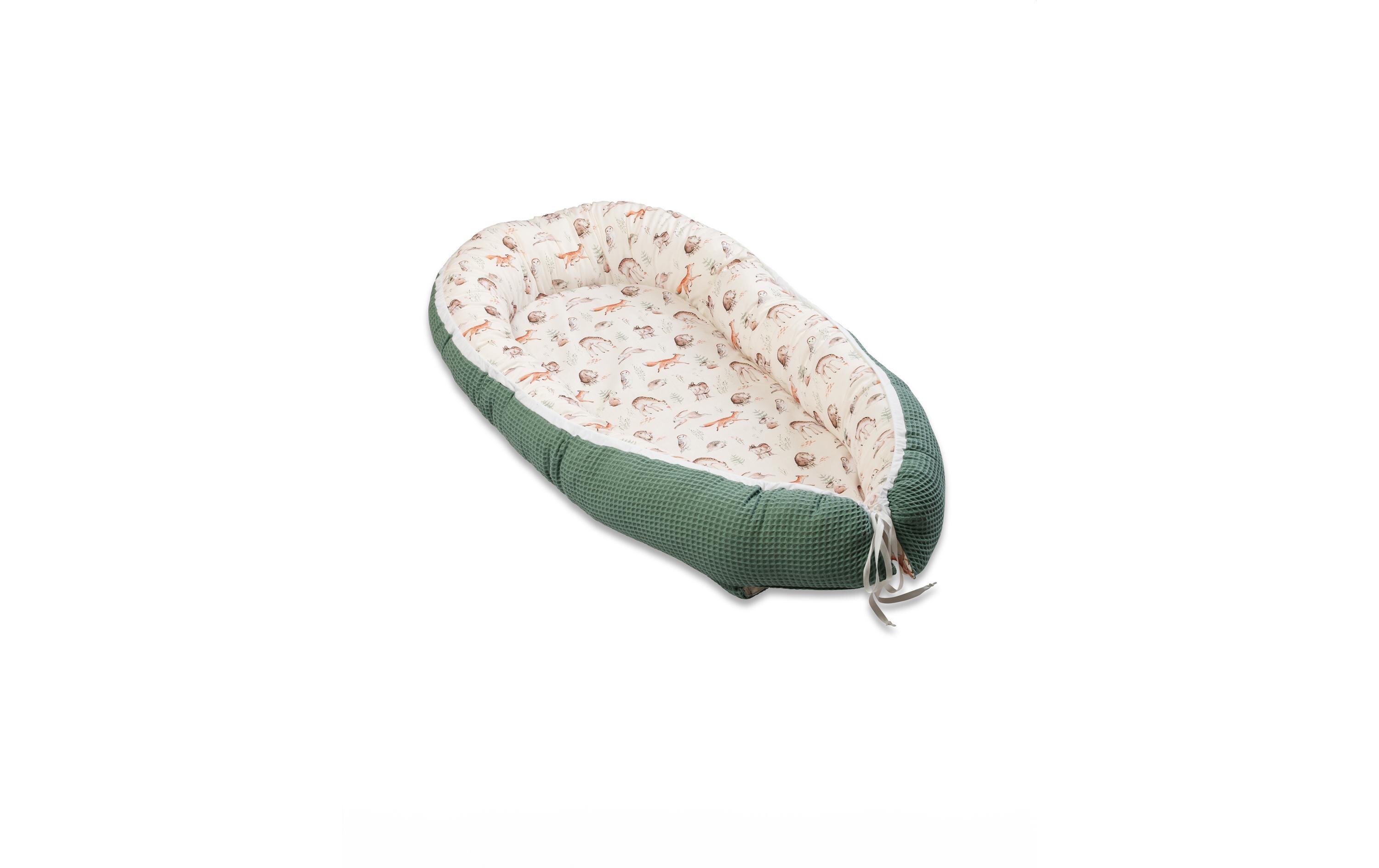 Babynest Cocoon Waldfreunde 55 x 95 cmGemütliches Babynest für Neugeborene, 100% Oekotex, Made in EU