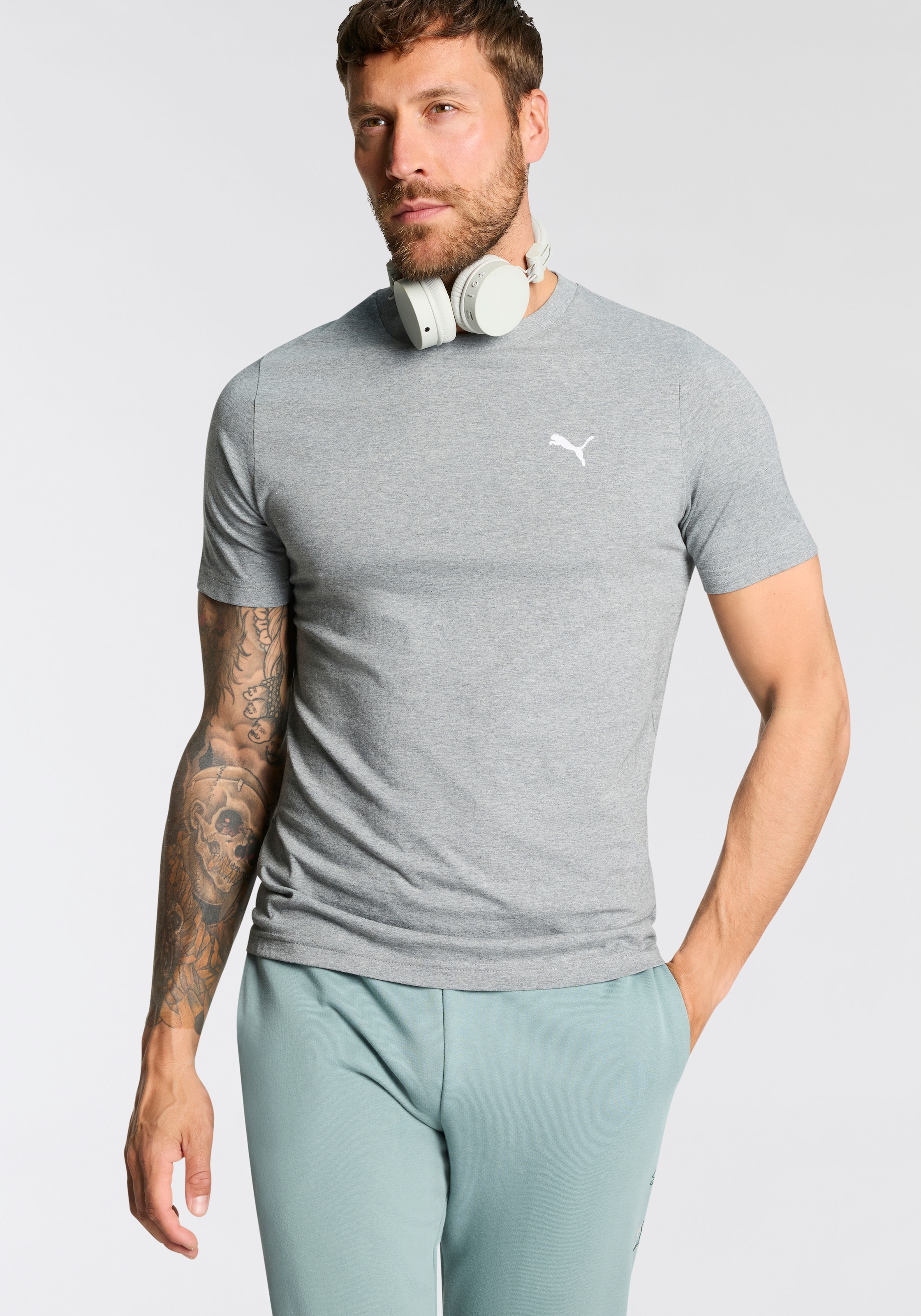 PUMA T-Shirt »ESS LOGO TEE MULTIPACK M«, 2 Stk. Doppelpack, 2 Stück
