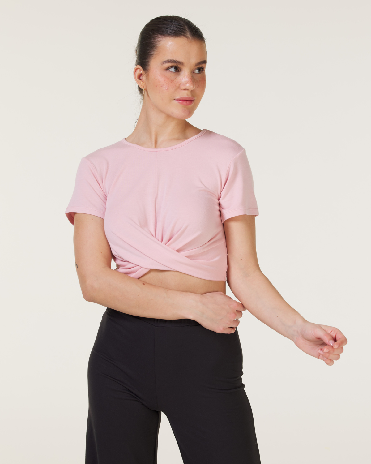 LEVITY Studio Twist Tee Pink Silver
