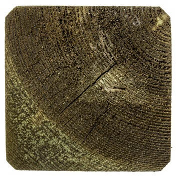 Tuinpaal vierkant grenen hout geschaafd 8,8 x 8,8 x 270 cm