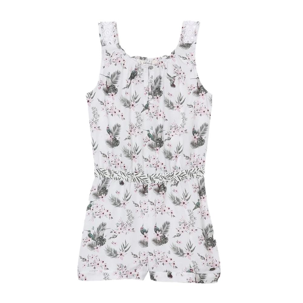 Kaporal Combishort Blanche fleurie Fille Kaporal LORENH