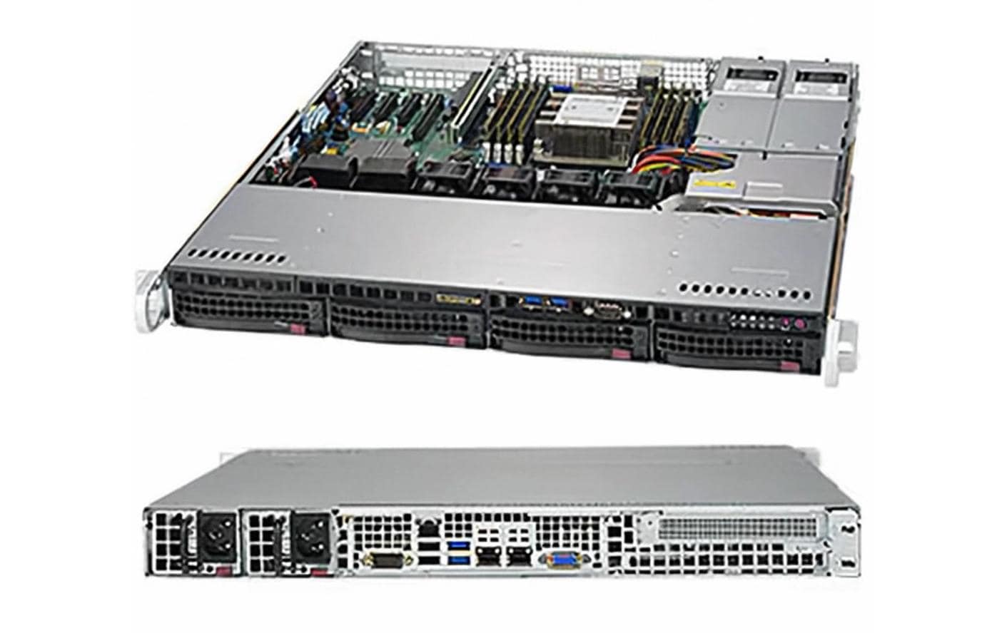 SuperChassis 813MFTQC-R407CB<br>Hochleistungs-1U-Chassis für Serveranwendungen mit Unterstützung für ATX und Micro ATX Motherboards