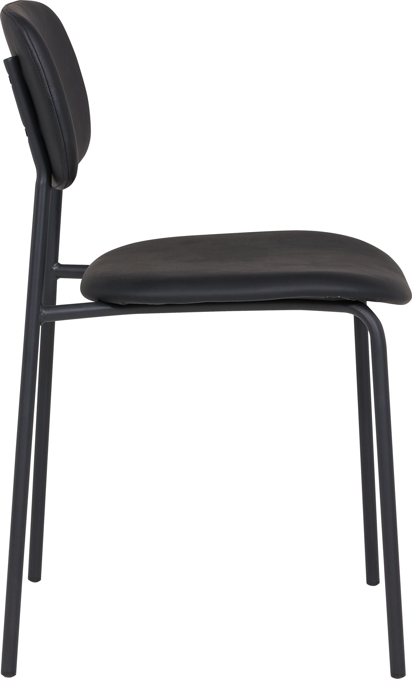 COLORE Stuhl Kunstleder - Schwarz / B: 43.5 cm x T: 51.0 cm x H: 78.0 cm
