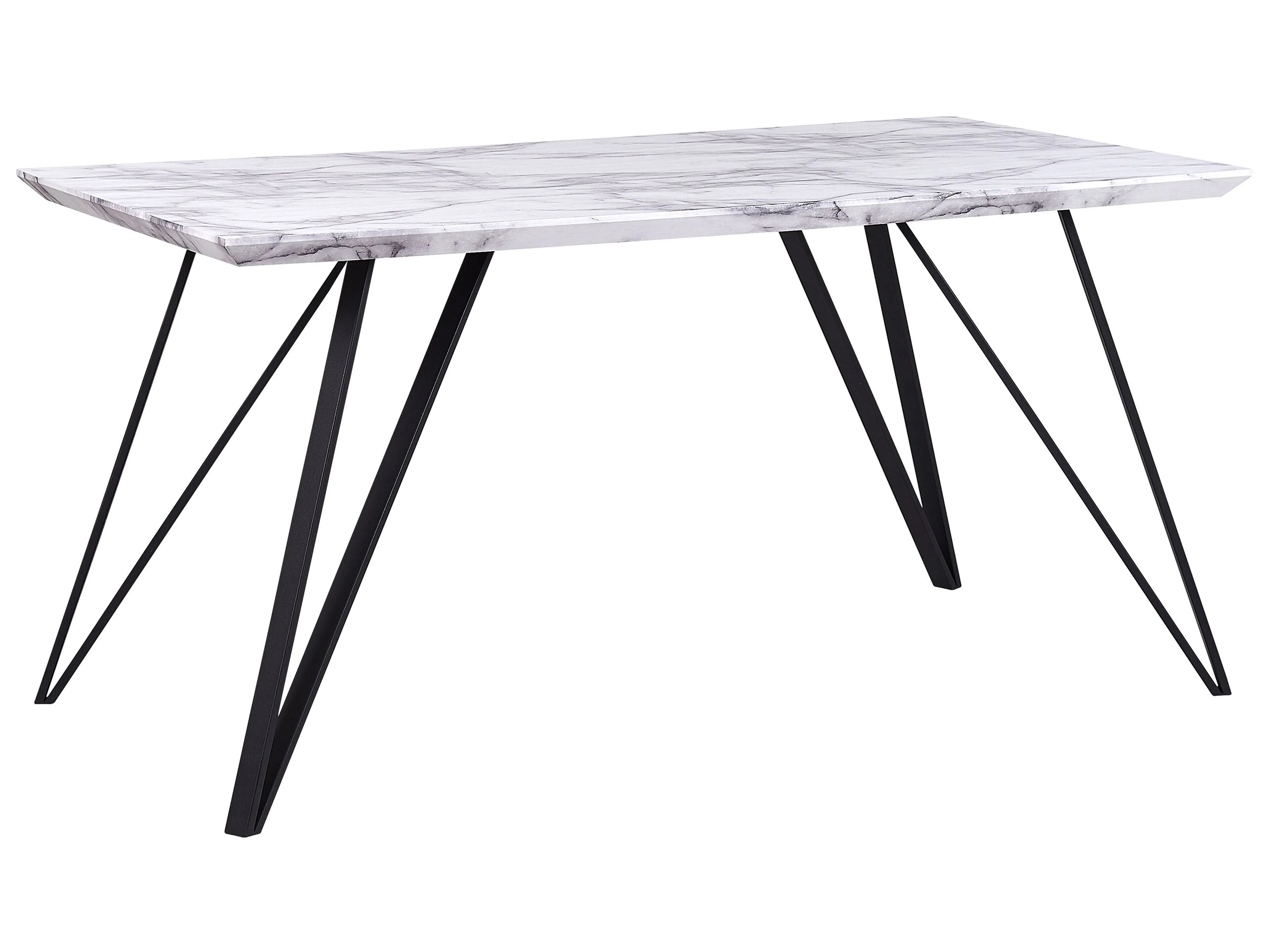 Eettafel MOLDEN Marmer/zwart 80 cm 150 cm
